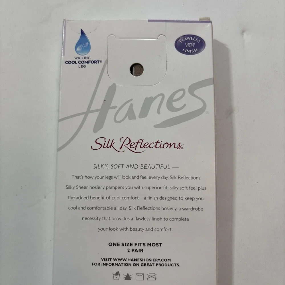 Hanes Silk Reflections‎ Silky Sheer Knee Highs with Reinforced Toe, 2-Pairs